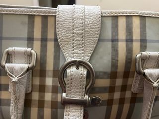 Bolso Burberry azul y beige