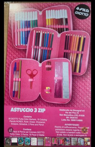 Astucci Gioco 3 Zip: matite, pennarelli