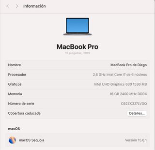 MacBook Pro 15" 2019 Silver