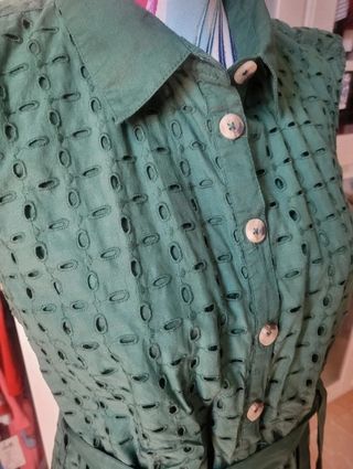 Vestido Cortefiel verde - Talla S