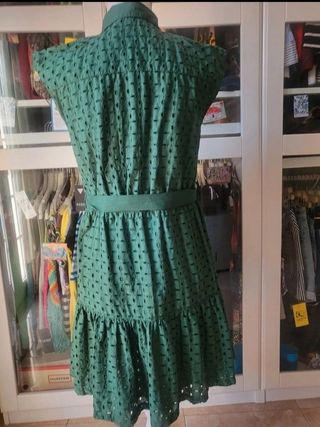 Vestido Cortefiel verde - Talla S
