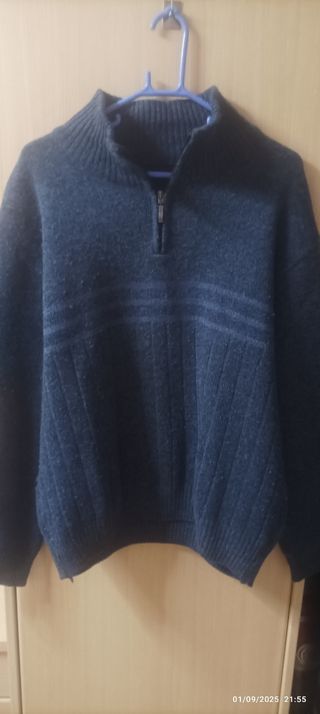 Jersey punto azul marino