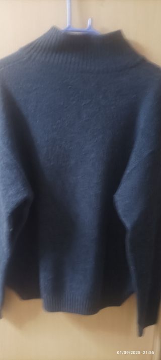 Jersey punto azul marino