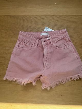 Shorts denim rosa | mujer