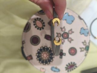 Pulsera acero-oro, lunas