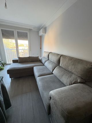 Sofá chaise longue marrón
