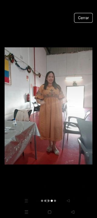 Vestido Zara beige