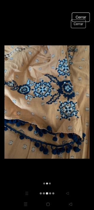 Vestido Zara beige