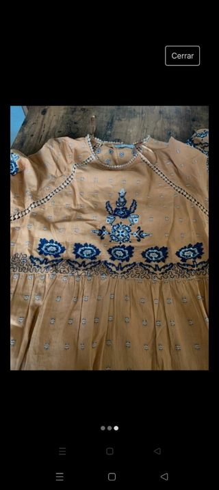 Vestido Zara beige