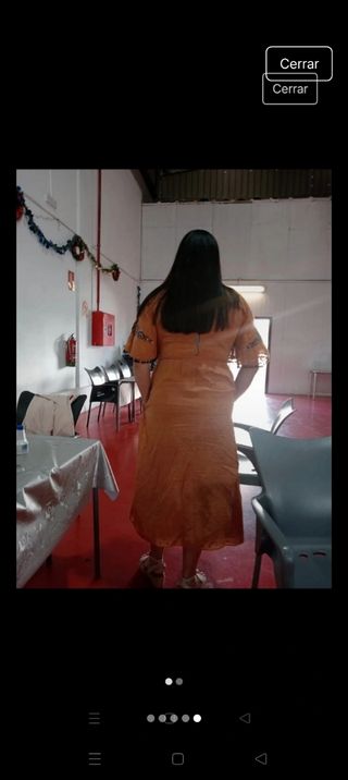 Vestido Zara beige