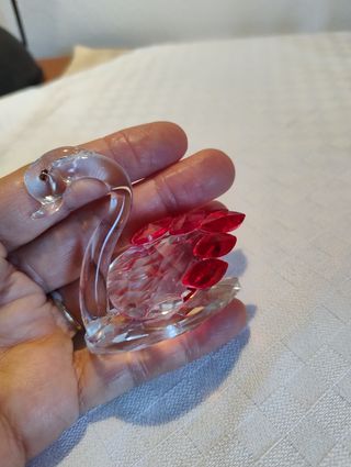 Cigno cristallo rosso vintage