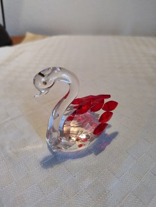 Cigno cristallo rosso vintage