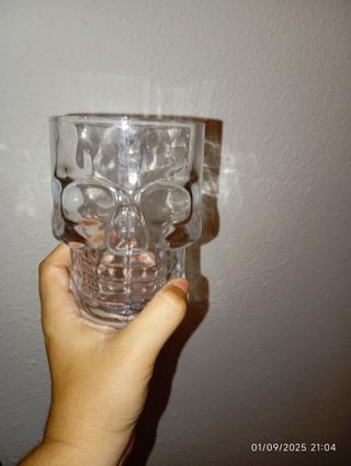 Vaso Calavera de Cristal