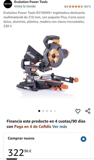 Sierra ingletadora Evolution R210SMS+