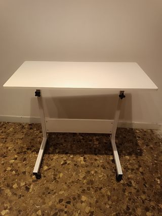 Mesa escritorio blanca metal-madera