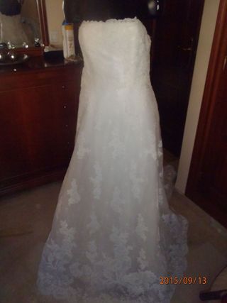 Vestido novia talla 42 - Blanco roto