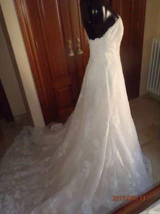 Vestido novia talla 42 - Blanco roto