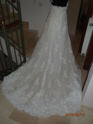 Vestido novia talla 42 - Blanco roto
