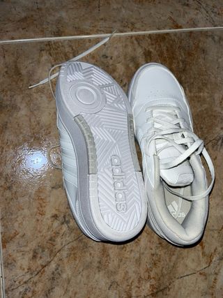 Zapatillas Adidas blancas mujer - 39 hoops 3 bold