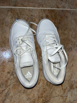 Zapatillas Adidas blancas mujer - 39 hoops 3 bold