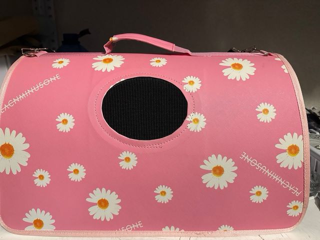 Transportín para mascotas rosa