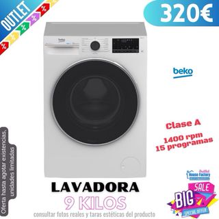 Lavadora Beko 9kg blanca B5W5941AW 