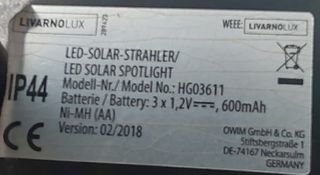Faretto solare LED esterno
