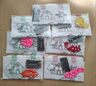 Bolsas pintar niños x 7