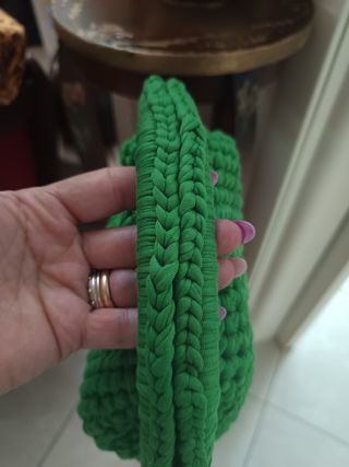 Borsa a uncinetto verde