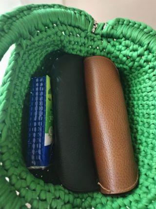 Borsa a uncinetto verde