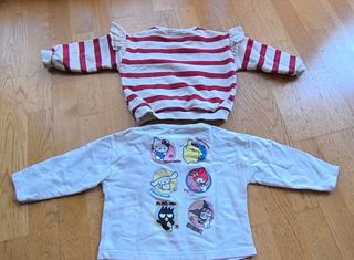 2 Sudaderas Zara Bebé Minnie-Kuromi