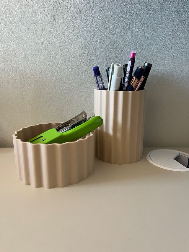 Porta trucchi/penne ondulato - stampa 3D