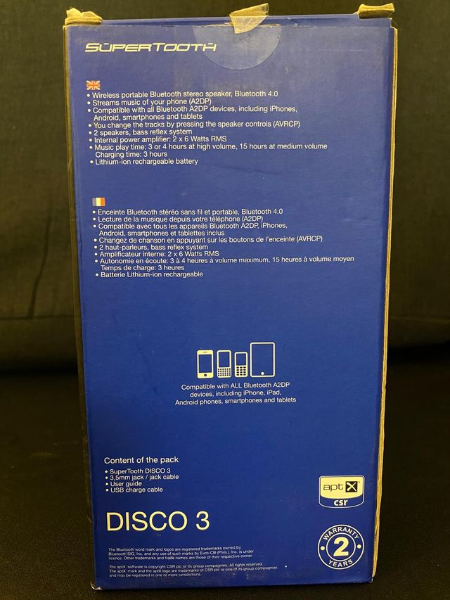 Caixa Som Supertooth Disco 3 Bluetooth