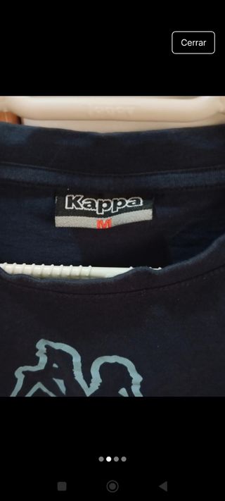 Camiseta Kappa M - Negra/Verde Agua