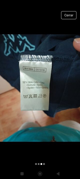 Camiseta Kappa M - Negra/Verde Agua
