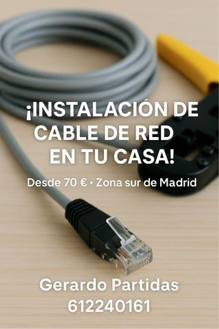 Instalación de Cables de Red y Fibra Óptica.
