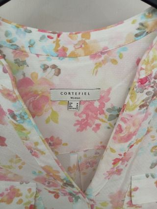 Camisa Cortefiel floral M cómo nueva