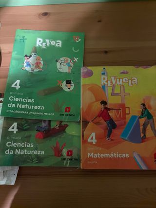 libros de 4º primaria de naturales y de mates
