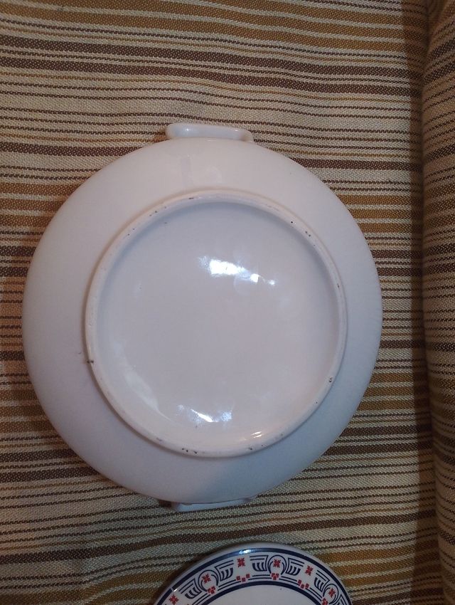 Sopera vintage porcelana azul y blanca