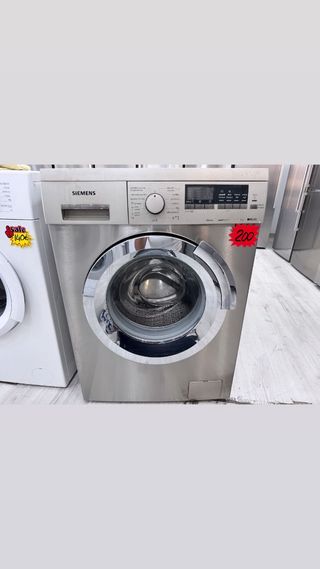LAVADORA SIEMENS ACERO 8 KG 1200 RPM