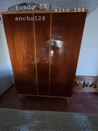 Armario vintage madera 128x52x184