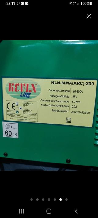 Soldadora Inverter 200A Kevin 