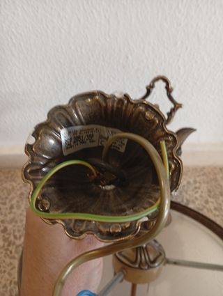 Lampara vintage dorada metal
