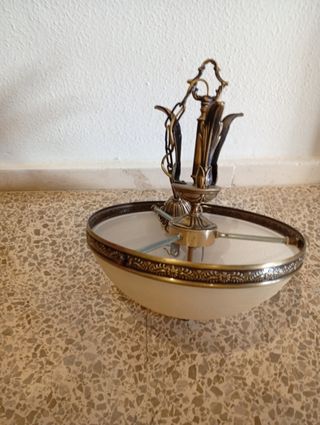 Lampara vintage dorada metal