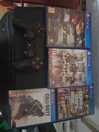 PS4 (PlayStation 4) + mando y cable de corriente