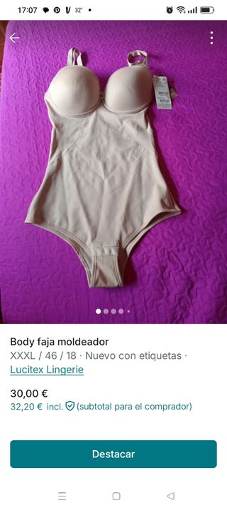 Body faja moldeador Lucitex Lingerie XXXL