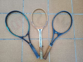 3 Raquetas Tenis Vintage: Adidas, Spalding, Wilson