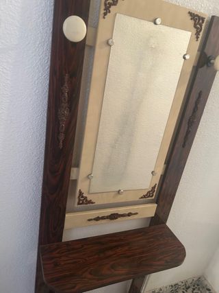 Espejo tocador antiguo de madera