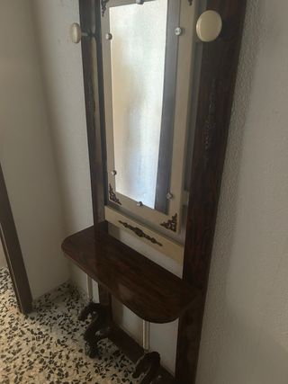 Espejo tocador antiguo de madera