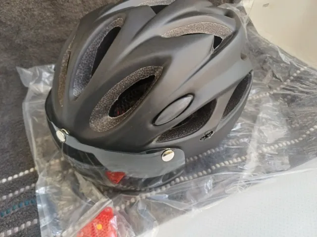 Casco bici LED negro